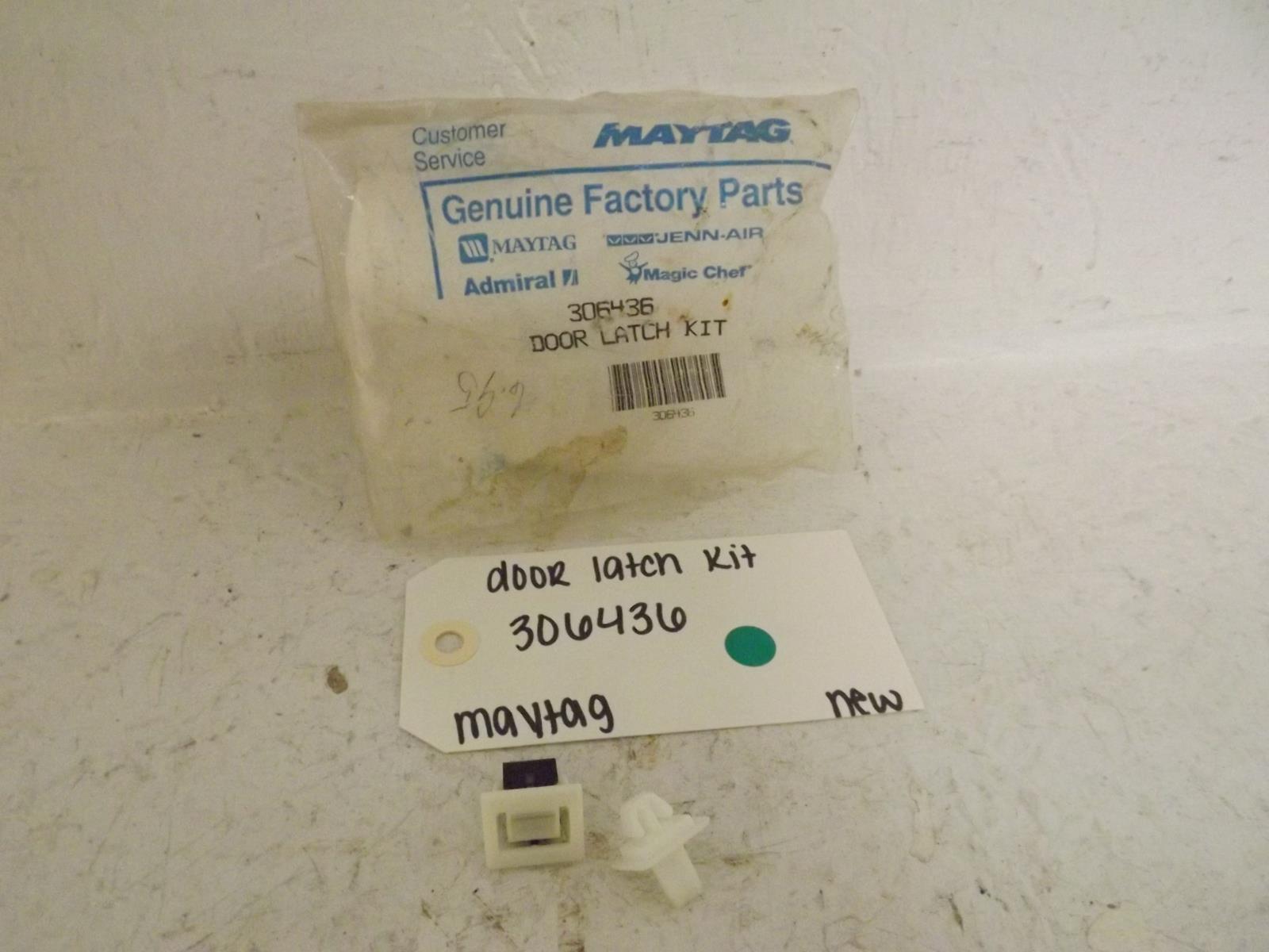 Maytag Dryer 306436 Door Latch Kit New Maytag Dryer 306436 Door Latch Kit New